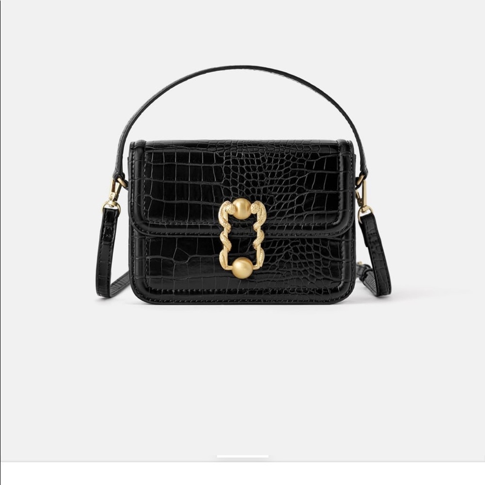 Zara animal print crossbody/belt bag